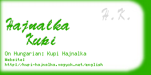 hajnalka kupi business card